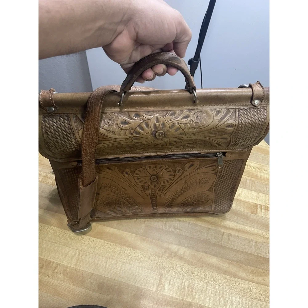 American West Leather Carry On Duffel Overnight‎ Western Saddle Bag Hand Made